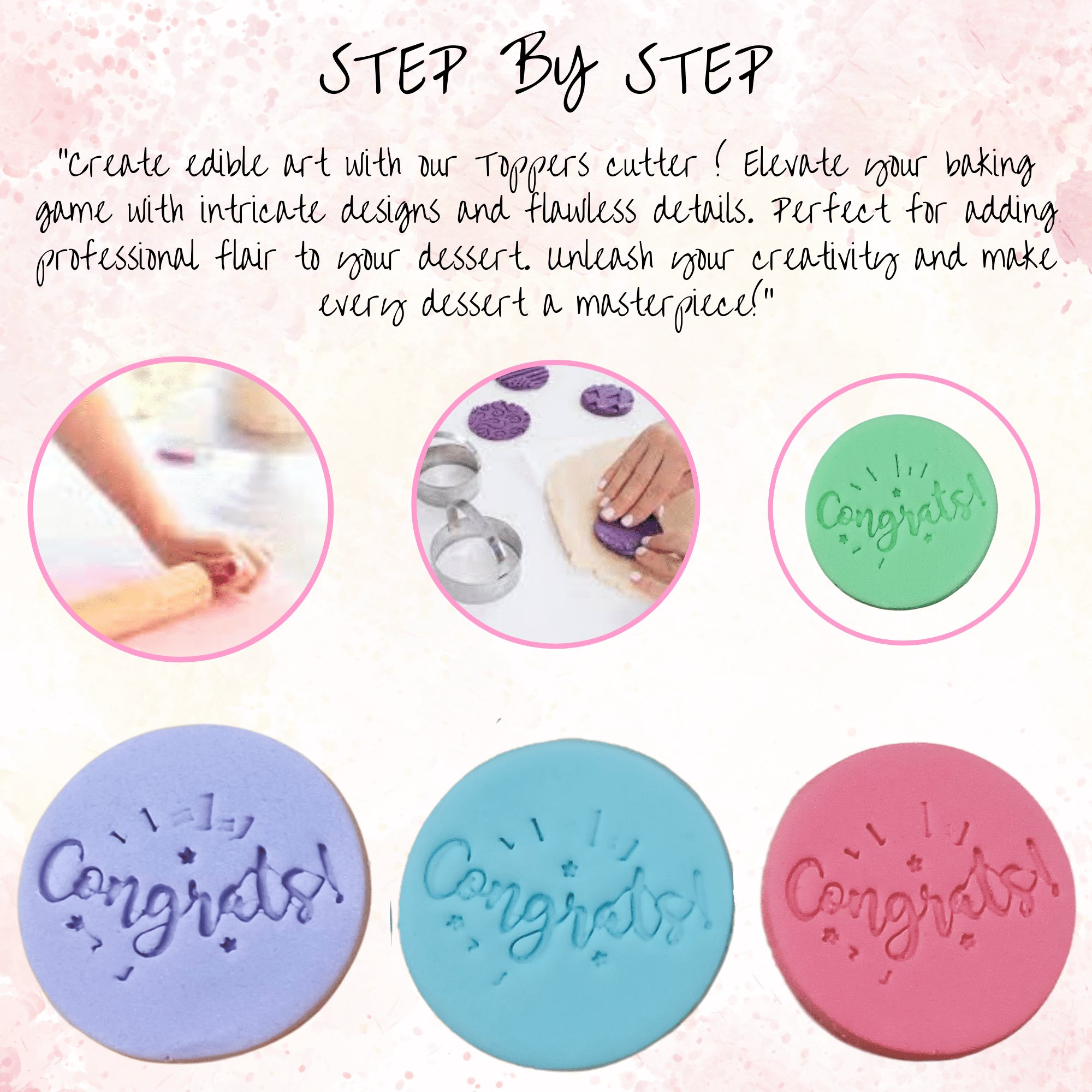 celebration stencils toppers cutters congrats