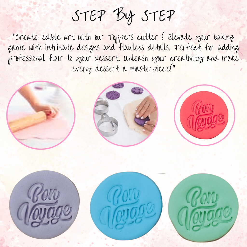 confect toppers cutters congratulations topper cutter bon voyage