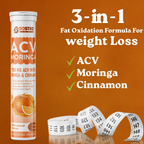 BOOSTIQ ACV Moringa & Cinnamon Effervescent Tablets - Orange Flavour
