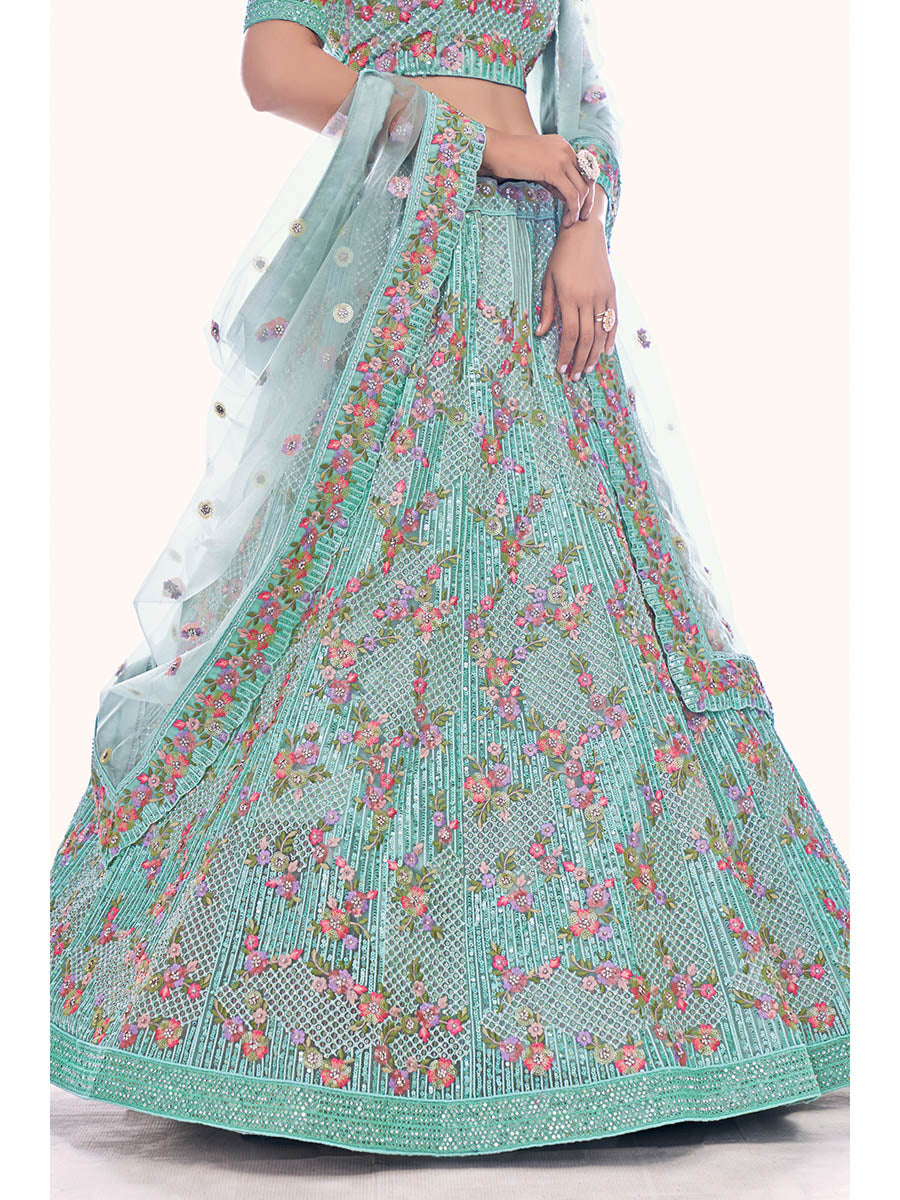 Myra Firozi Soft Net Embroidered Designer Lehenga Choli