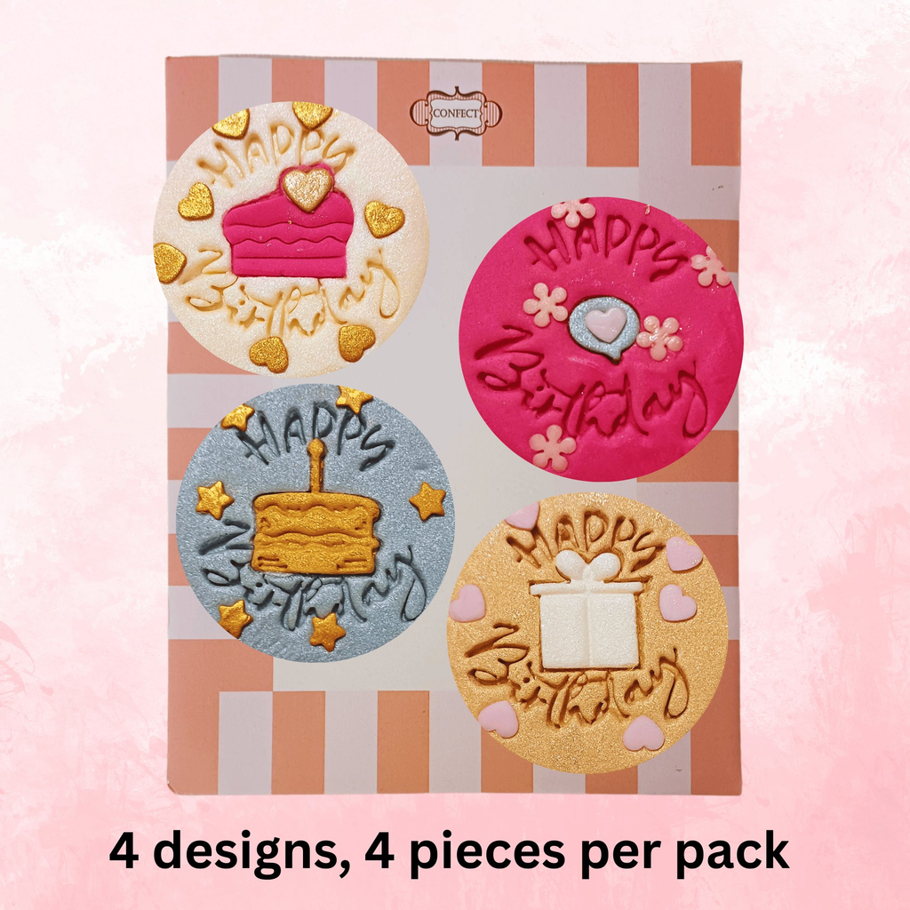 confect happy birthday toppers for cakes cupcakes cake decorations supplies 100gms ct 09