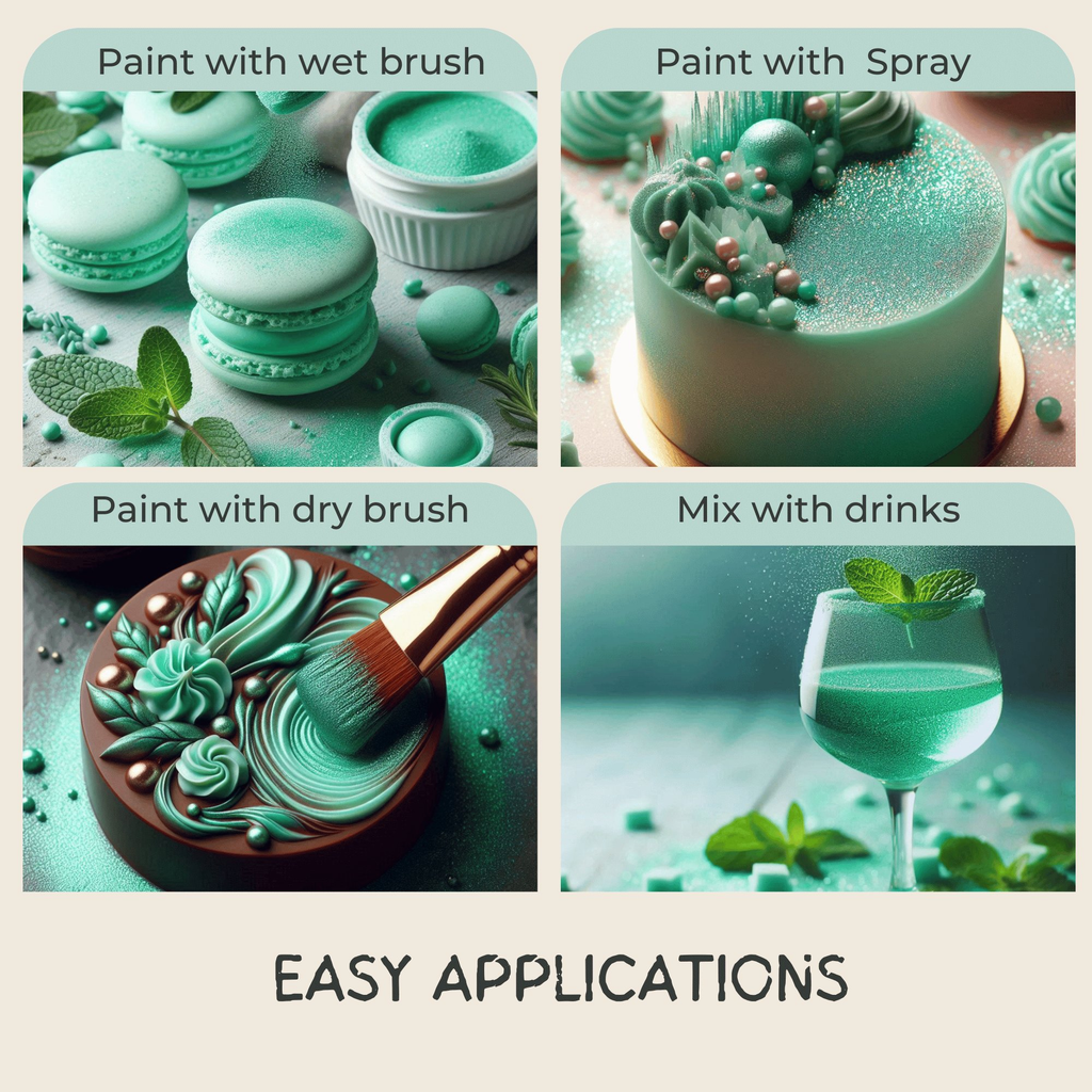 frost green edible luster dust 5 gms