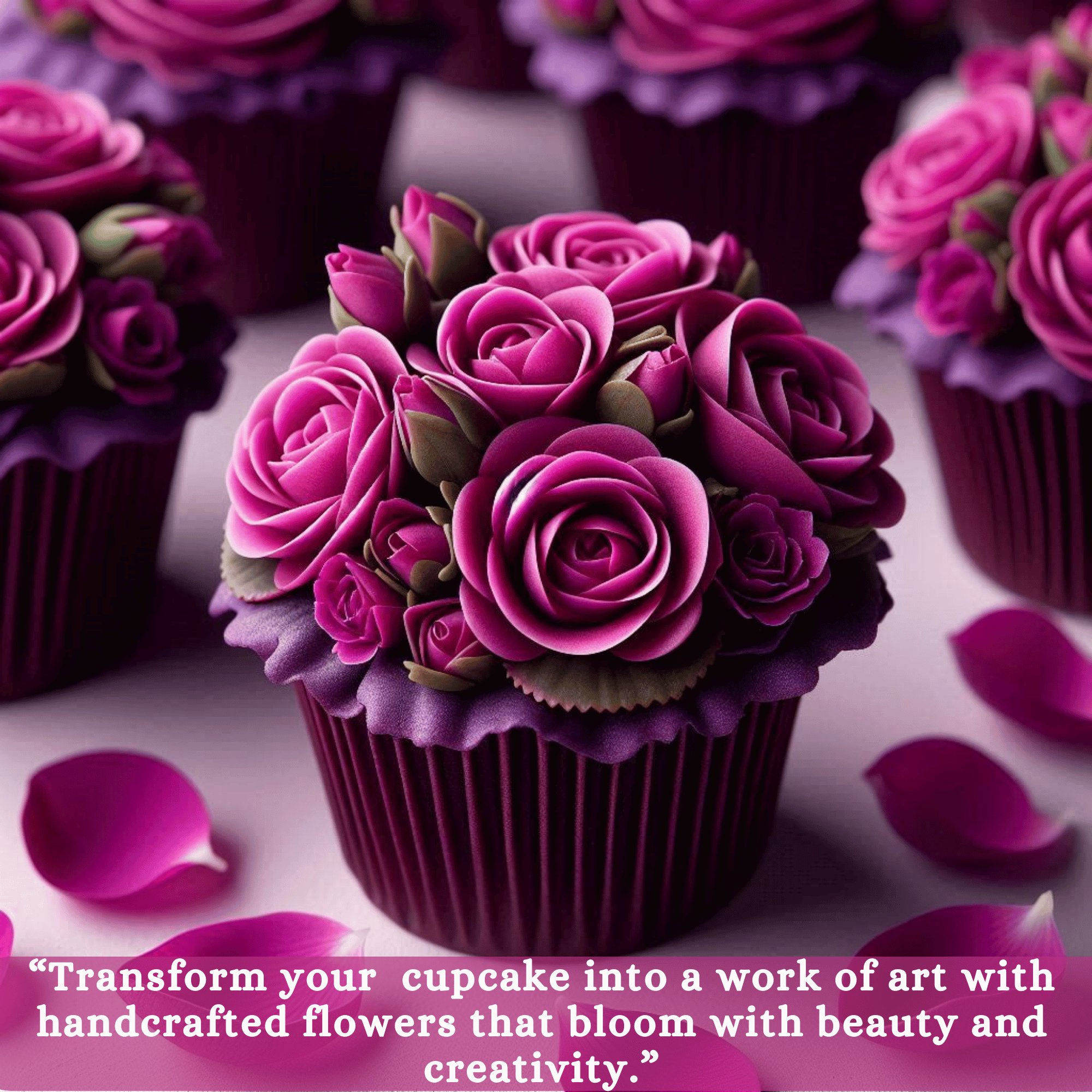 sugar roses for cake cupcake decoration fuchsia pink 120 gms