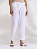 trueBrowns White Cotton Schiffli Shirt Kurta Set - Distacart