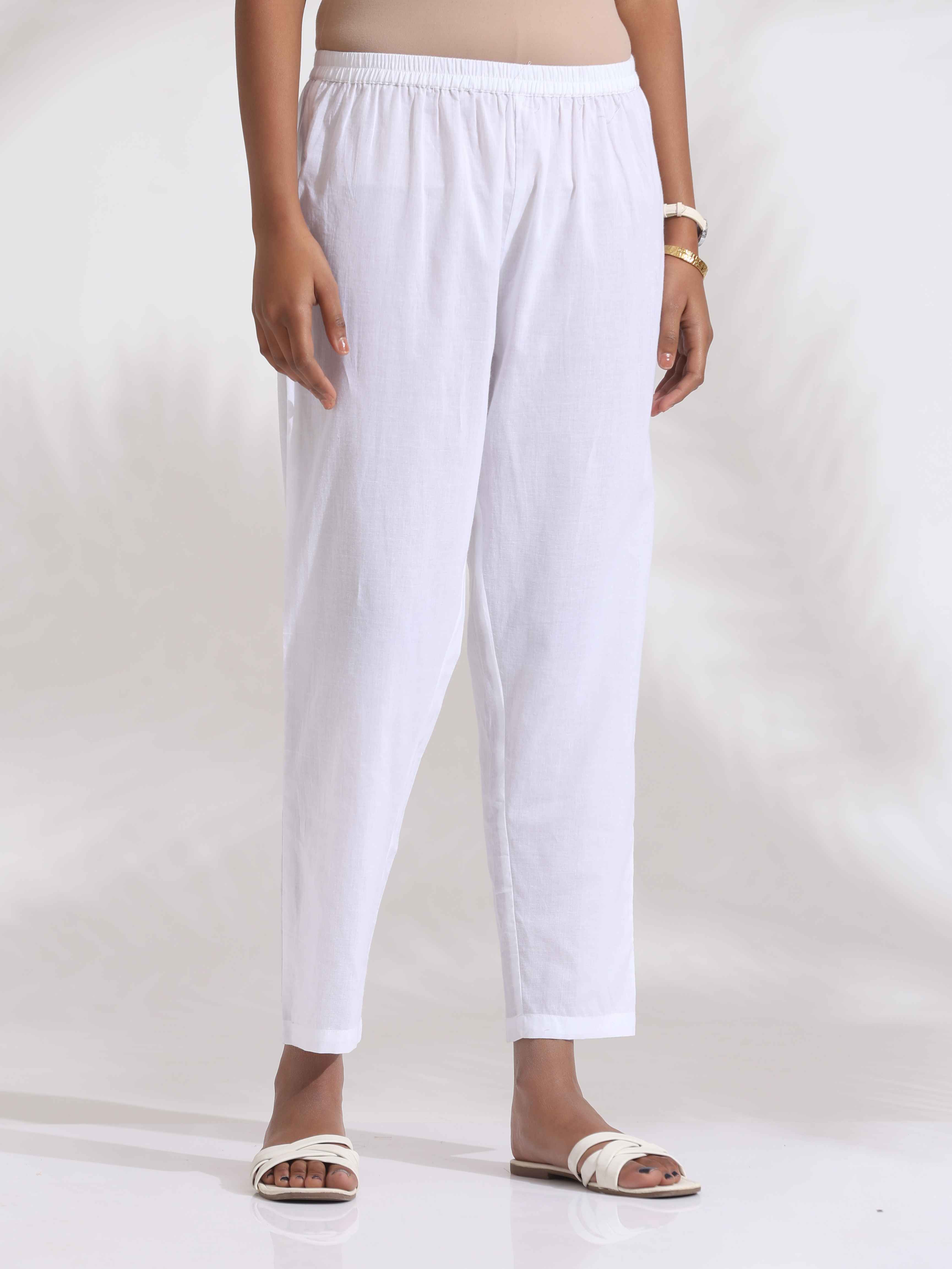 trueBrowns White Cotton Schiffli Shirt Kurta Set - Distacart