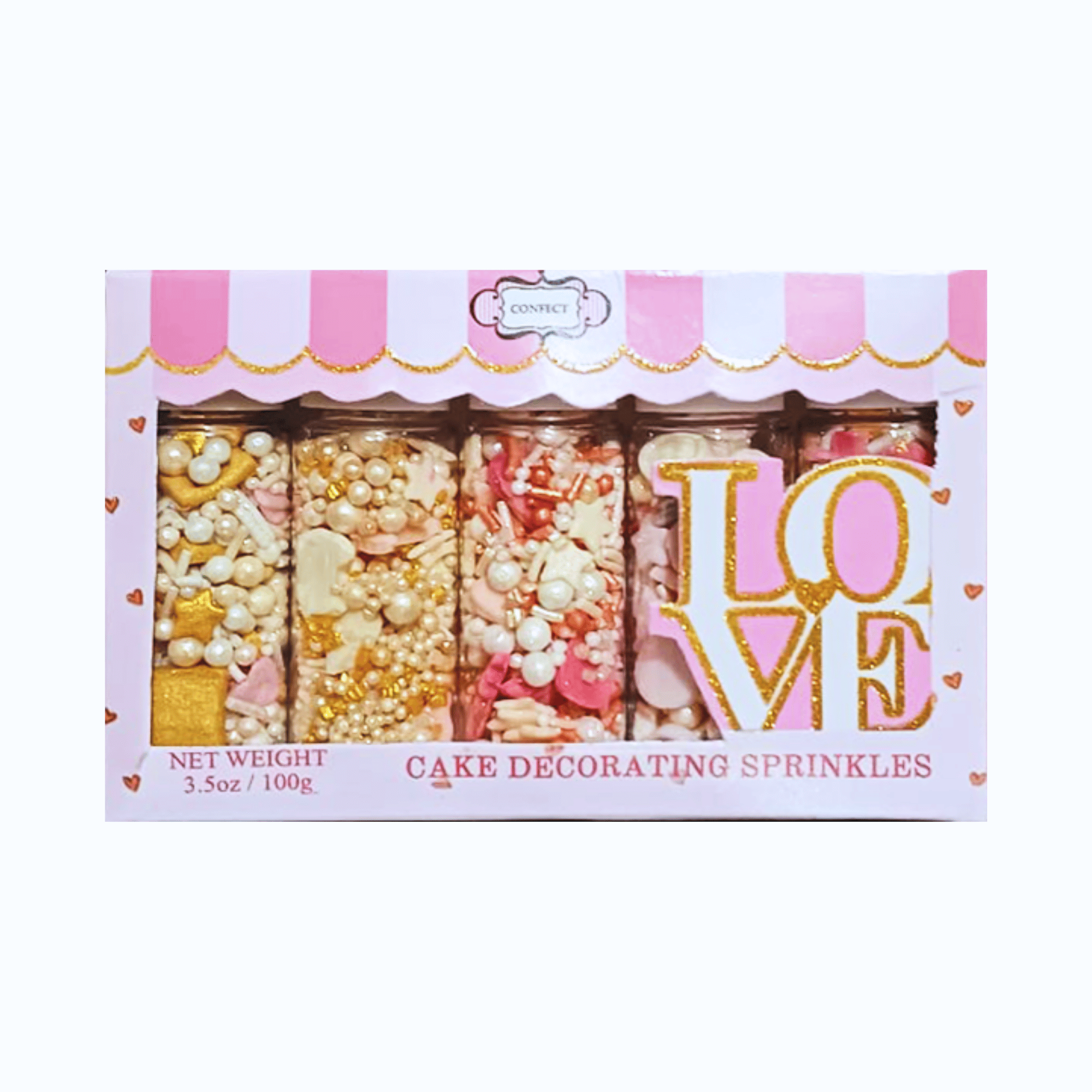 confect girls baby shower sprinkles mix heart teddy baby feed bottle baby feet sprinkles pack of 5 baby shower 17
