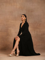 trueBrowns Black Velvet Dress - Distacart
