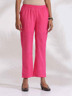 trueBrowns Pink Cotton Print Sleeveless Kurta Set - Distacart