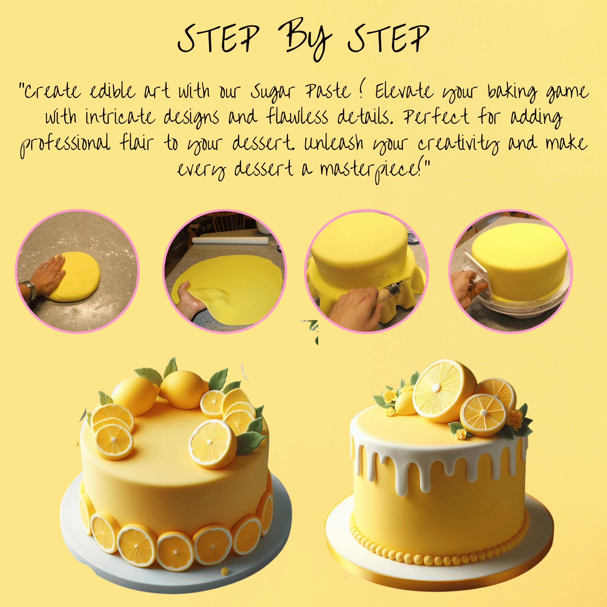 lemon yellow sugarpaste 250 gms