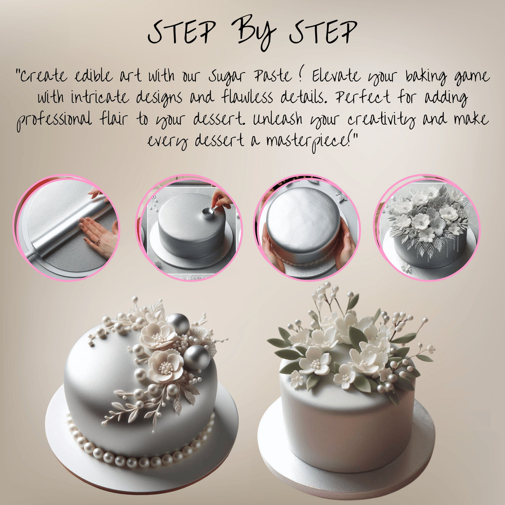 confect shimmering silver sugar paste br b 250 gms b