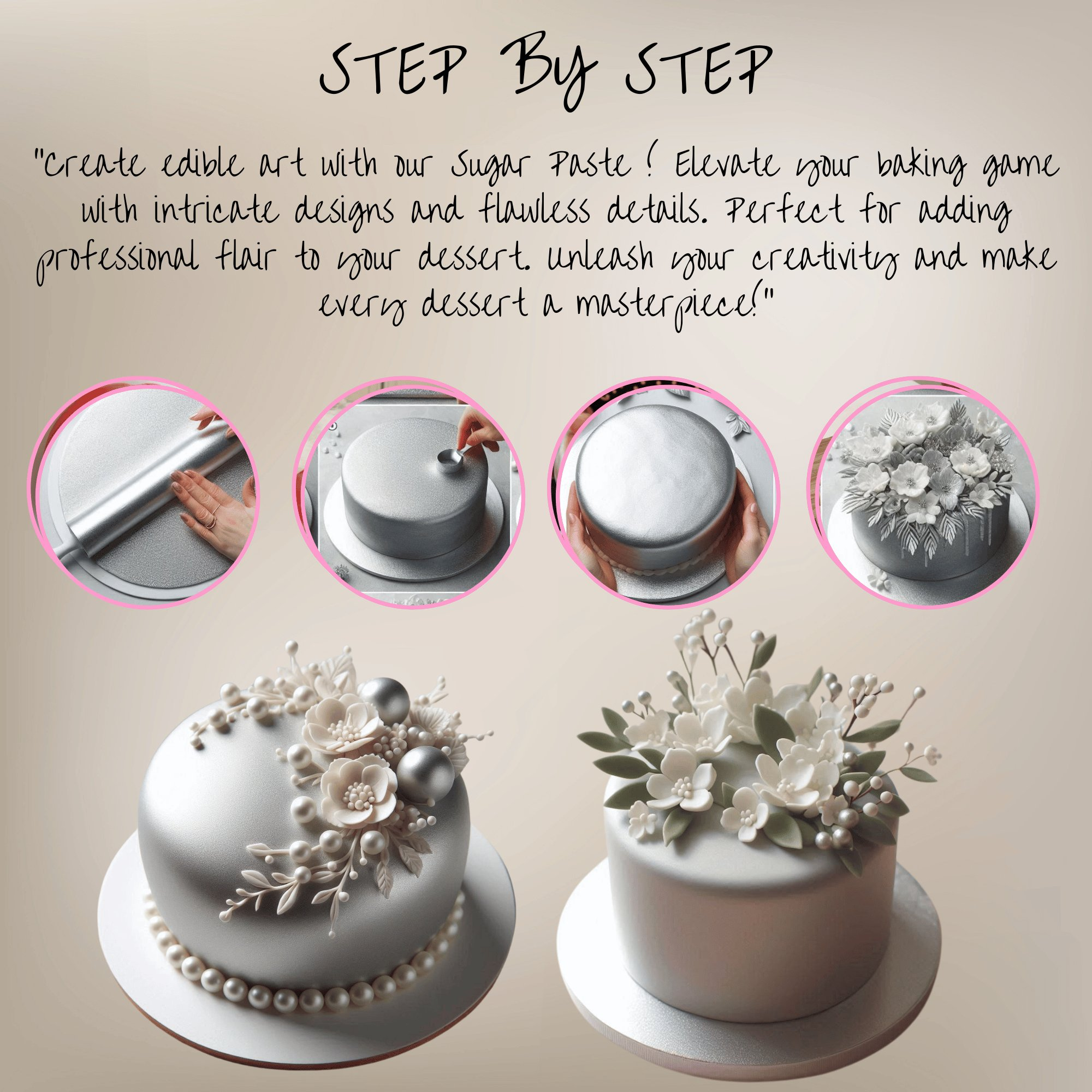 confect shimmering silver sugar paste br b 250 gms b