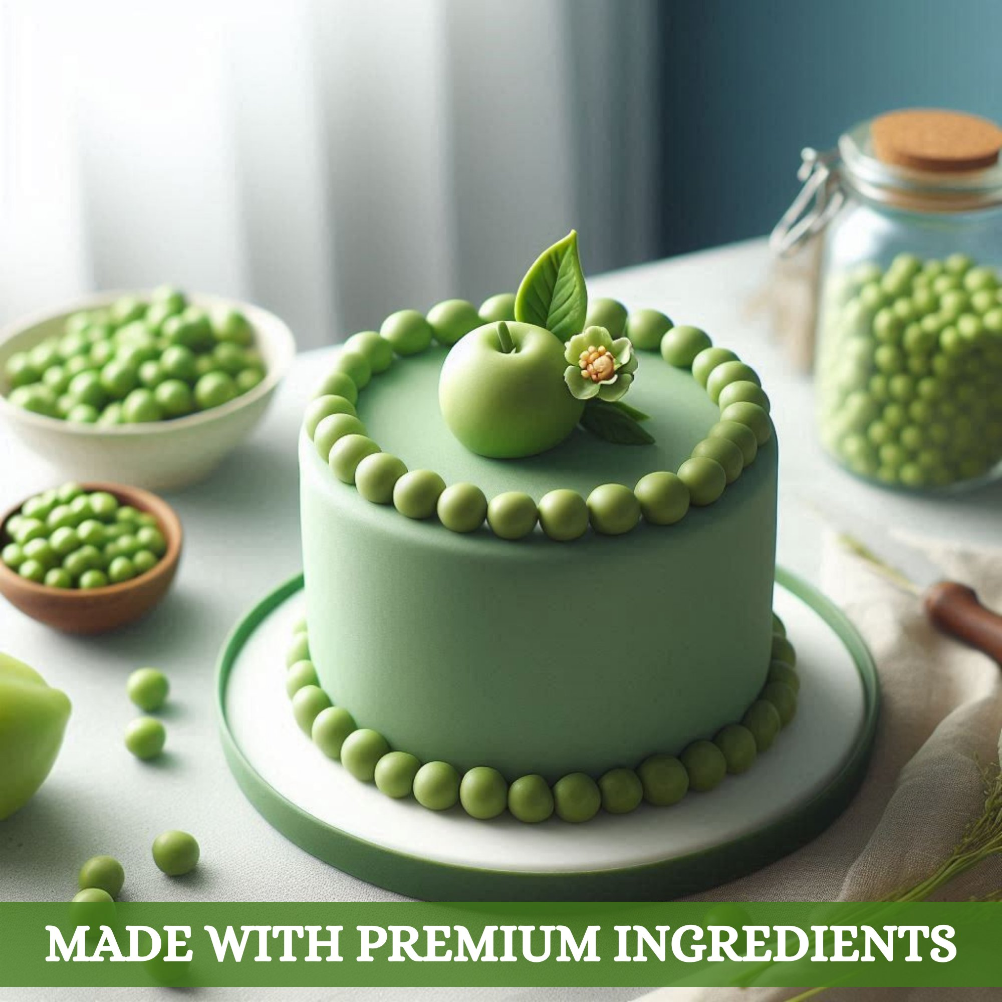 confect pea green sugarpaste br b 250 gms b