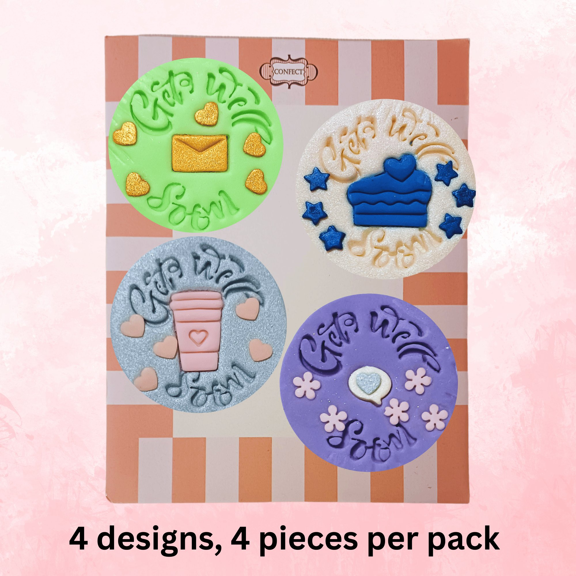 confect get well soon toppers for cakes cupcakes cake decorations supplies 100 gms ct 07