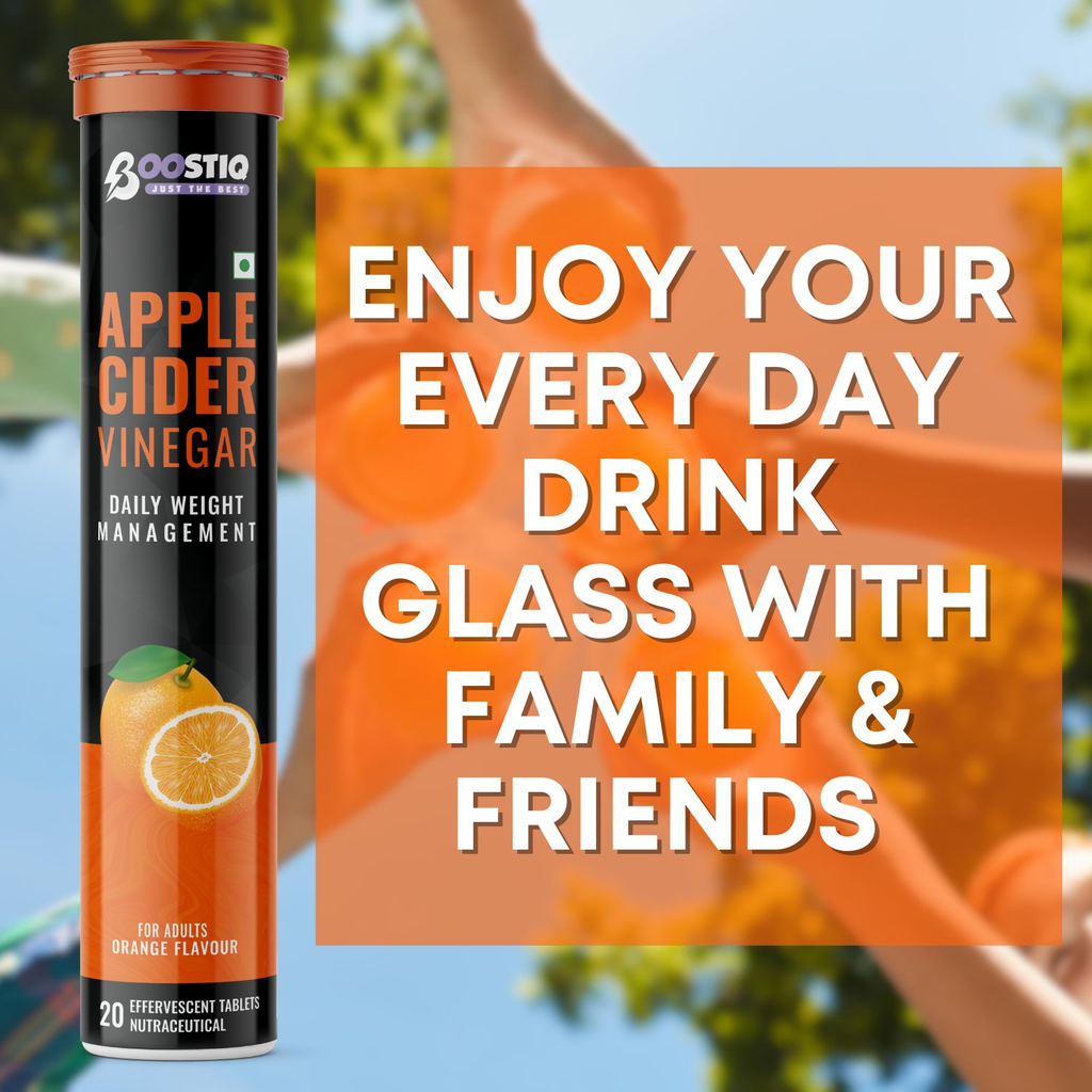 BOOSTIQ Apple Cider Vinegar Effervescent Tablets - Orange Flavour