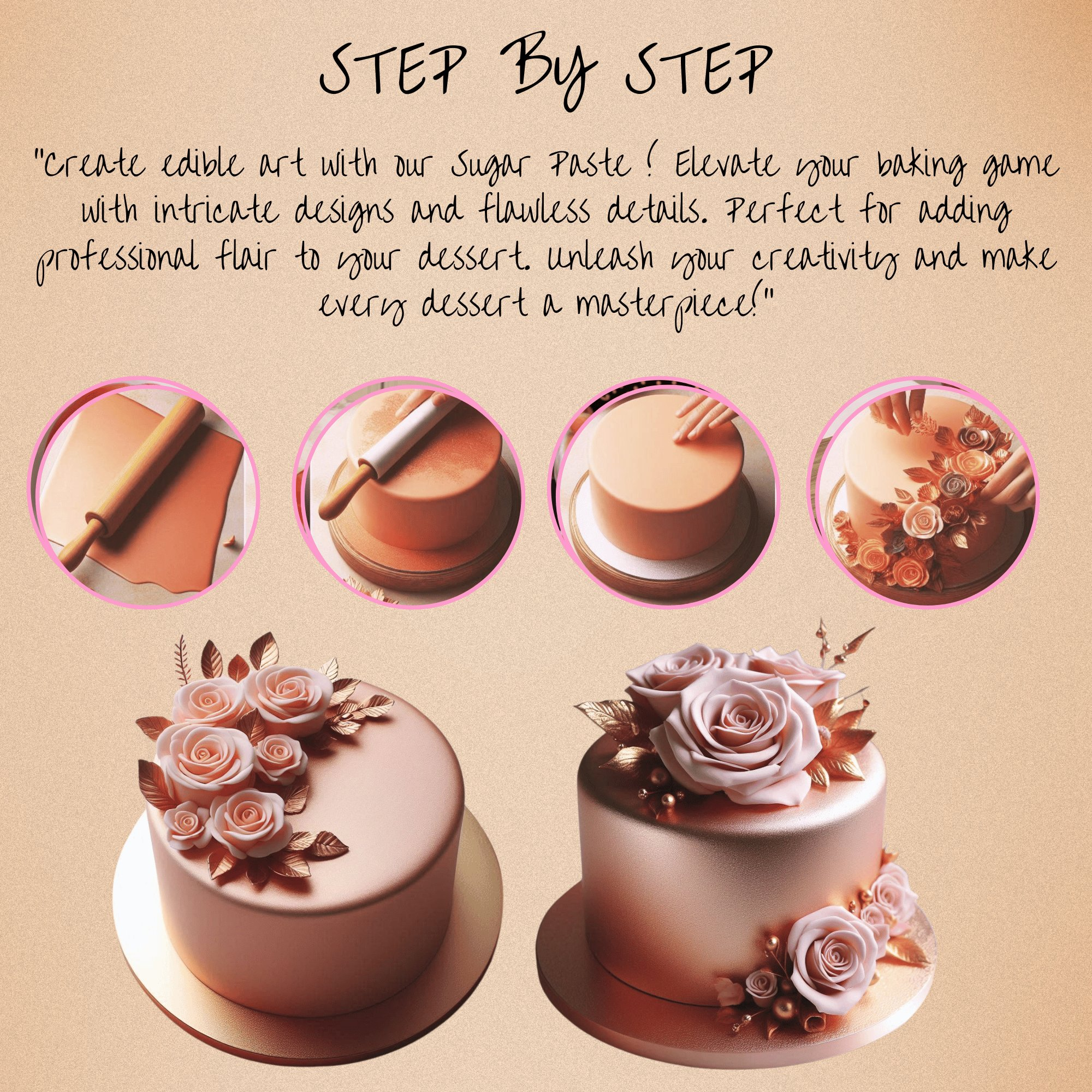 confect rose gold sugar paste br b 900 gms b