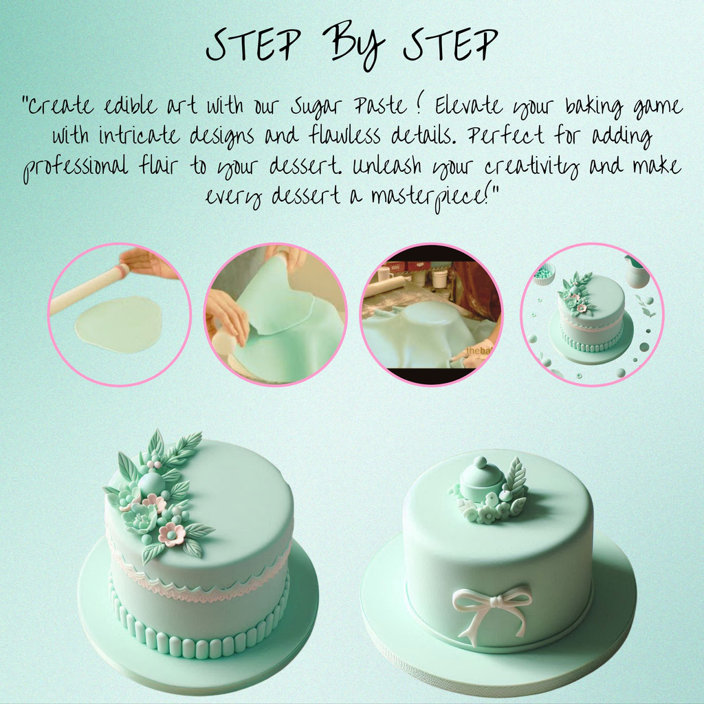 mint green fondant edible sugarpaste 1kg