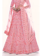 Myra Pink Soft Net Embroidered Designer Lehenga Choli