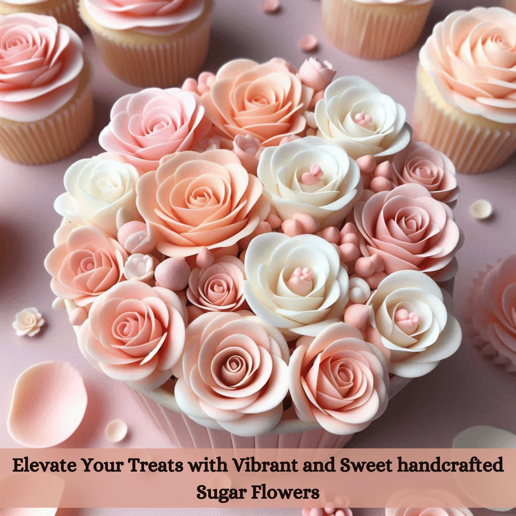 confect sugar roses topper sugar roses for cake decorations cupcakes doughnut edible toppers ombre 3 pack of 12