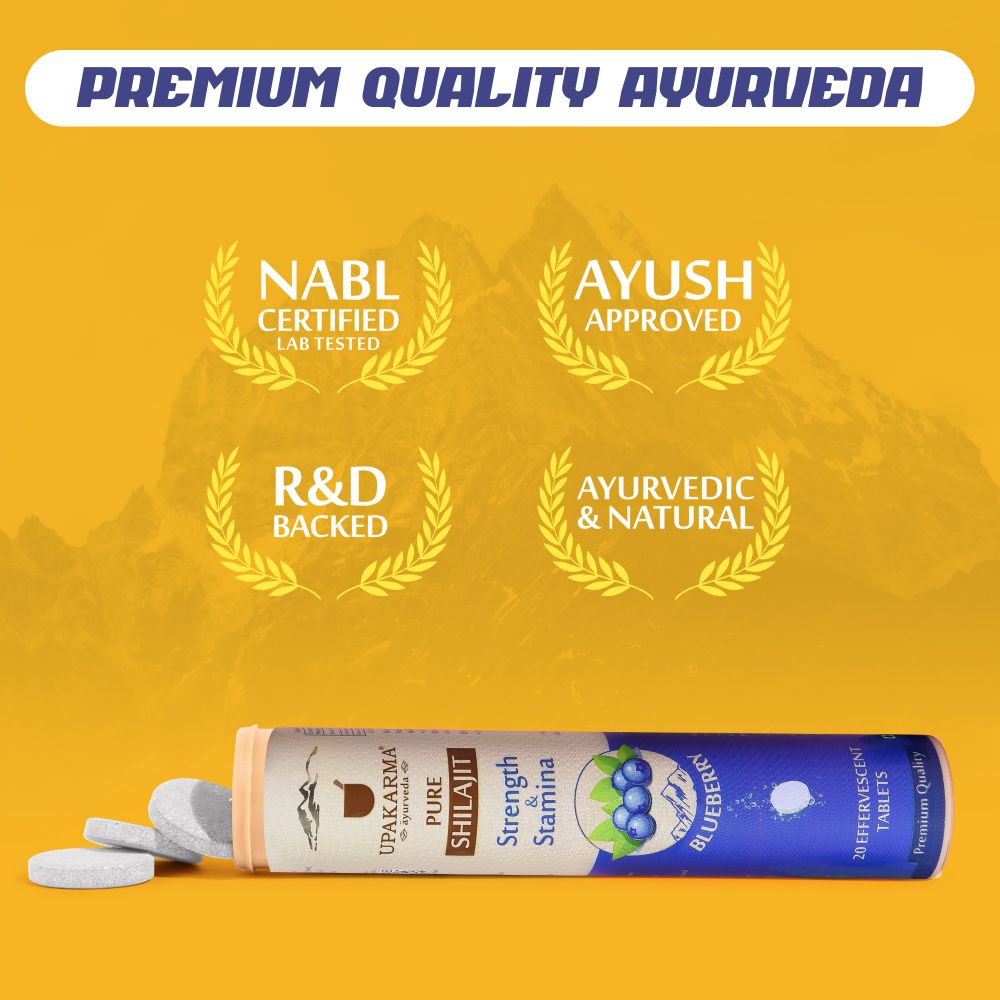 Upakarma Ayurveda Pure Sj Effervescent Tablets - Blueberry - Distacart