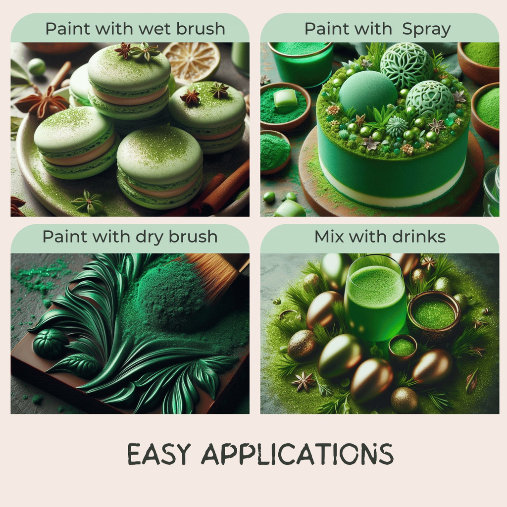 orchid green edible luster dust br 5 g