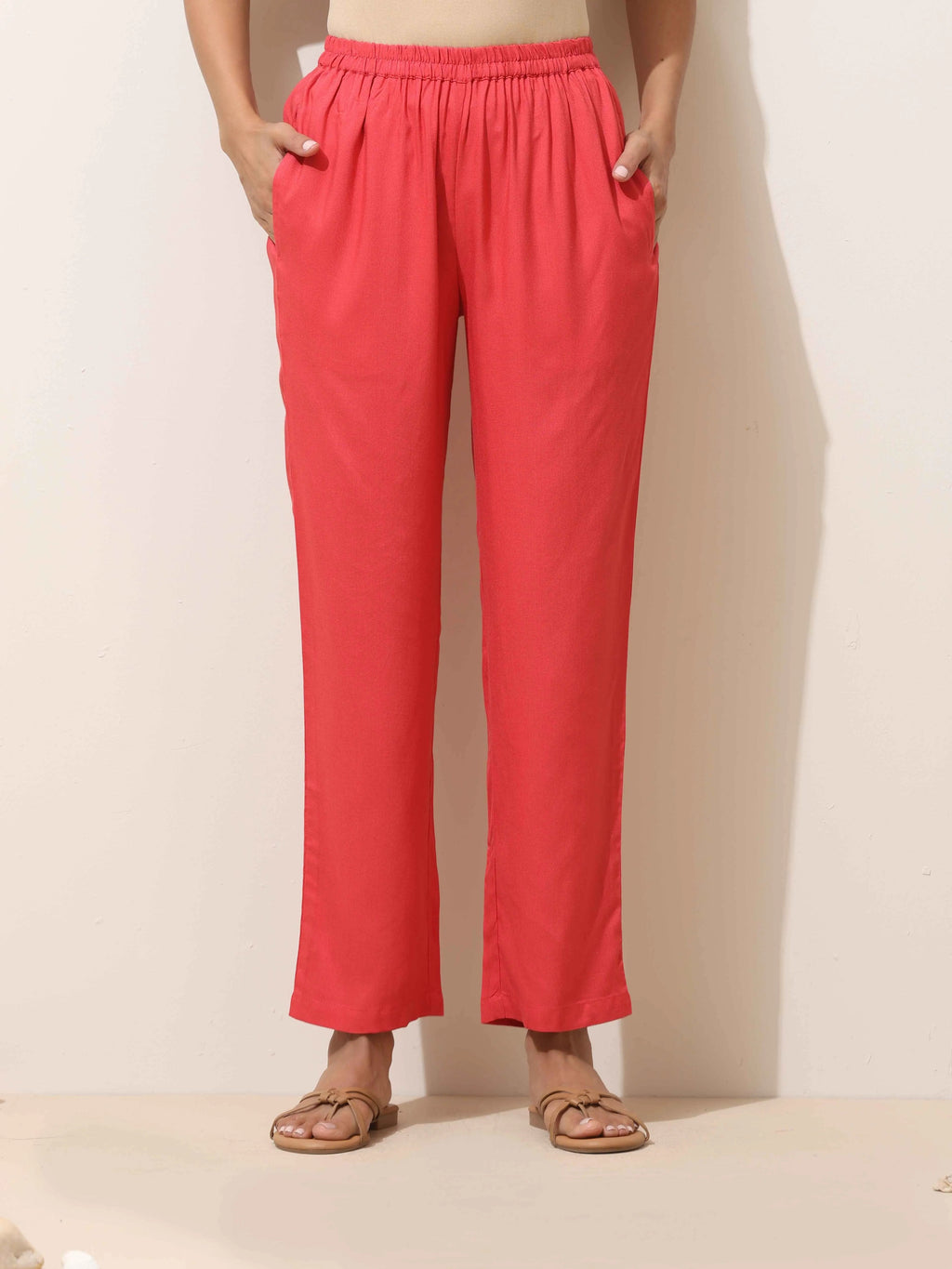 trueBrowns Coral Viscose Kurta Pant Set - Distacart
