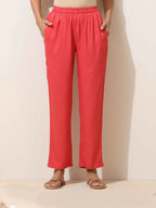 trueBrowns Coral Viscose Kurta Pant Set - Distacart