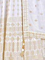 Myra White Georgette Real Georgette Lehenga Choli