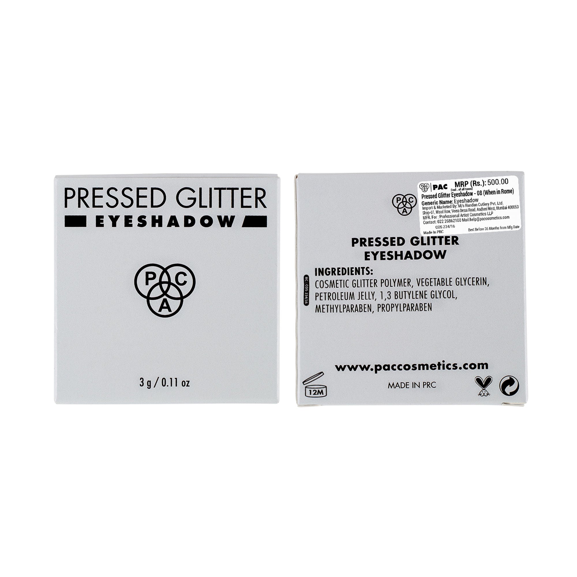 PAC Studio Pressed Glitter Eyeshadow - 08 When In Rome