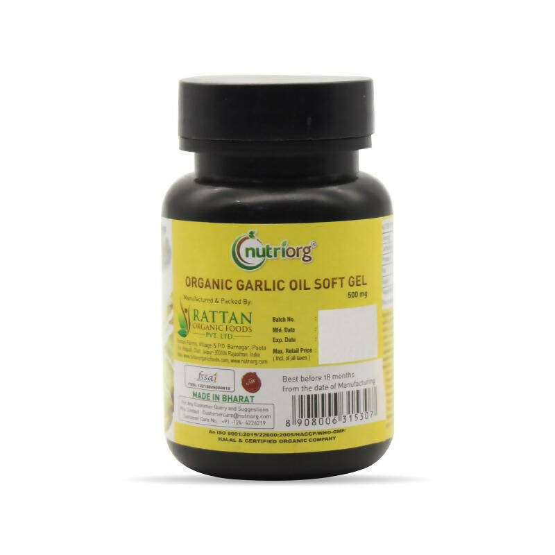 Nutriorg Garlic Oil Soft Gel Capsules - Distacart