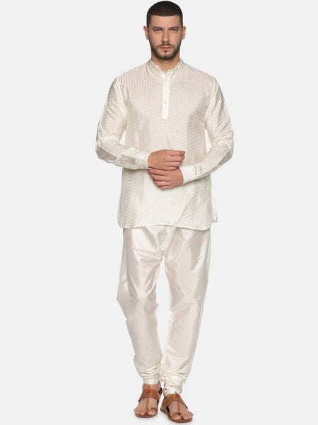 Sethukrishna Cream-Coloured Kurta with Pyjamas For Men