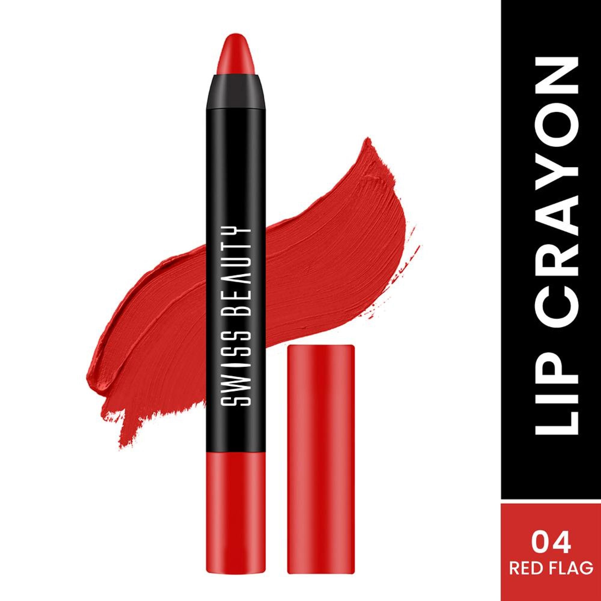 Swiss Beauty Matte Long Lasting Stay Maxx Lip Crayon Lipstick Matte Finish - Red Flag
