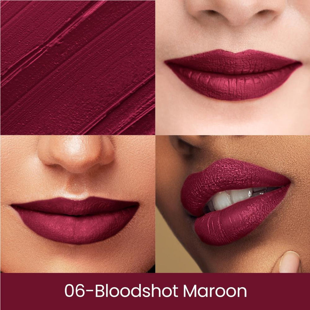 Swiss Beauty Matte Long Lasting Stay Maxx Lip Crayon Lipstick Matte Finish - Bloodshot Maroon - Distacart