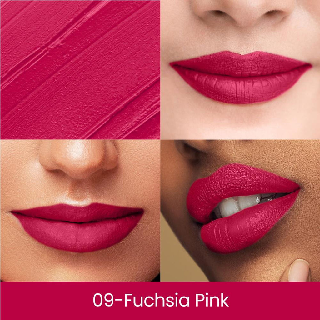 Swiss Beauty Matte Long Lasting Stay Maxx Lip Crayon Lipstick Matte Finish - Fuchsia Pink - Distacart