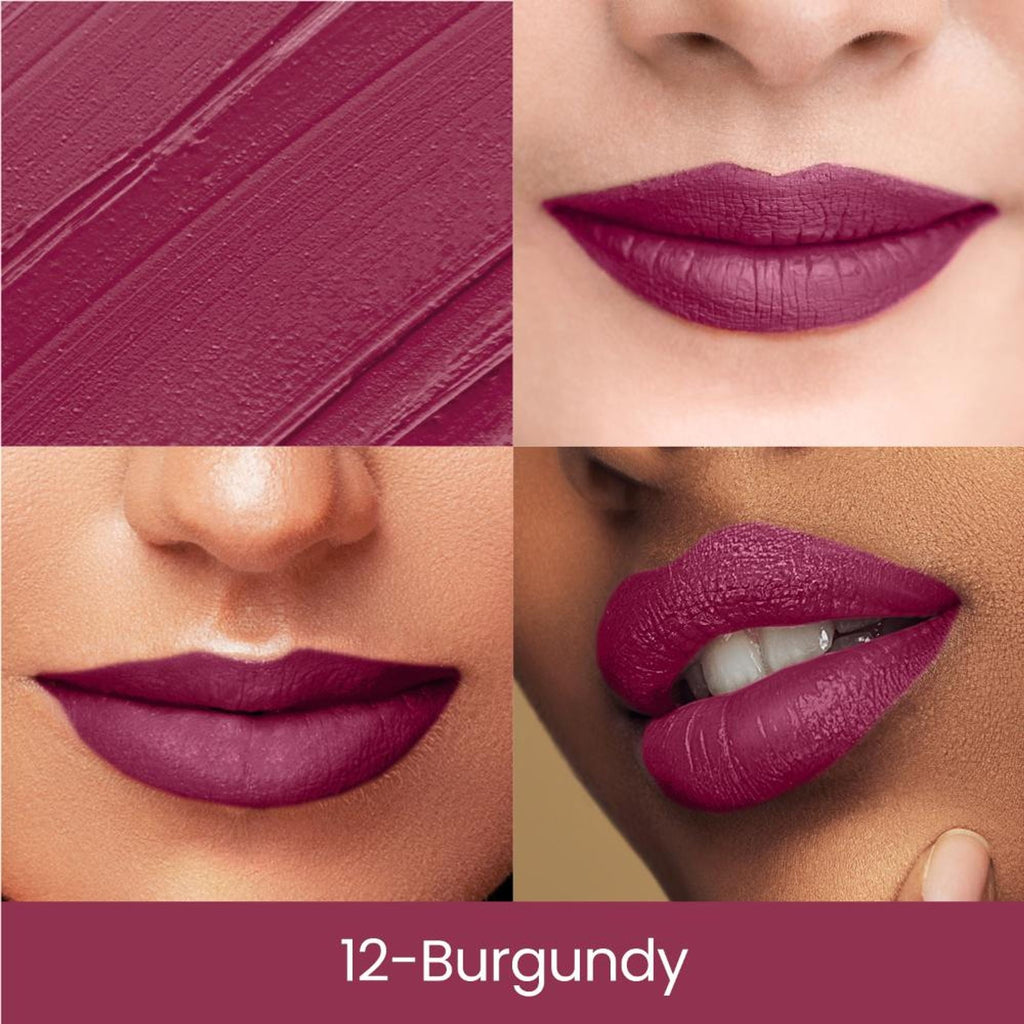 Swiss Beauty Matte Long Lasting Stay Maxx Lip Crayon Lipstick Matte Finish - Burgundy - Distacart