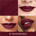 Swiss Beauty Matte Long Lasting Stay Maxx Lip Crayon Lipstick Matte Finish - Dynamite Berry - Distacart
