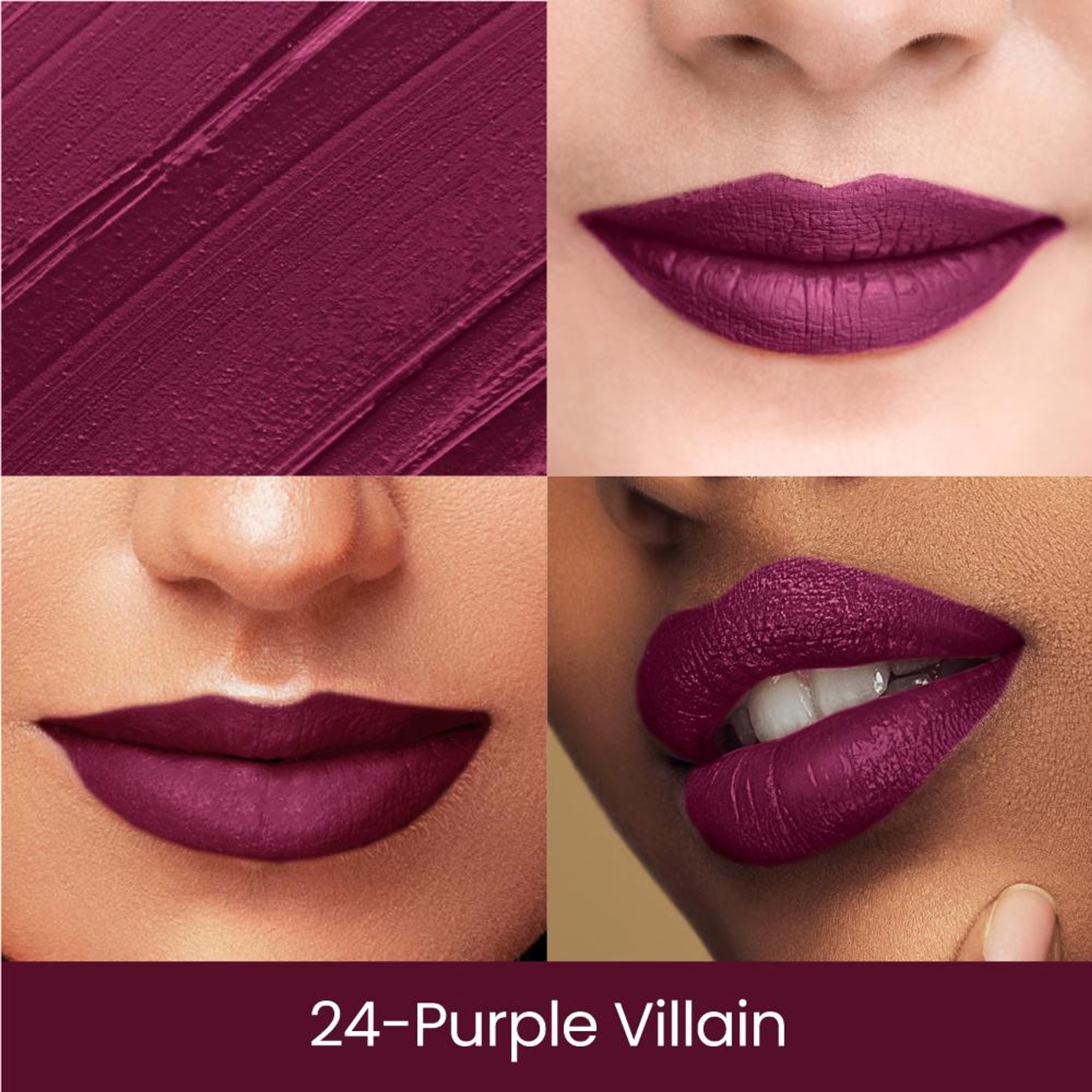 Swiss Beauty Matte Long Lasting Stay Maxx Lip Crayon Lipstick Matte Finish - Purple Villain - Distacart
