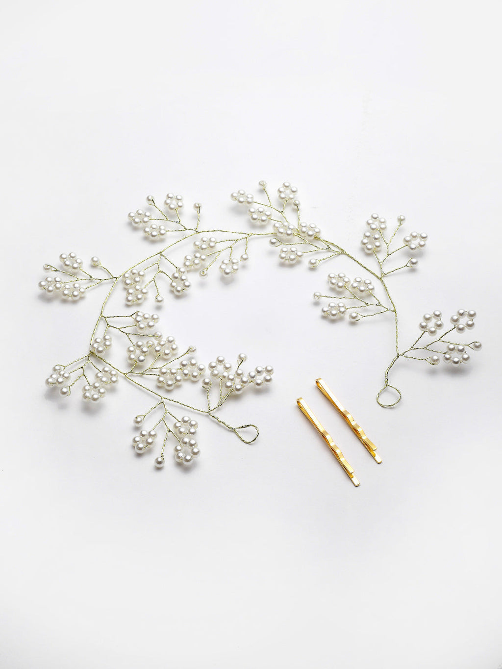 Panash Women Gold-Toned & White Beaded Tiara - Distacart