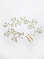 Panash Women Gold-Toned & White Beaded Tiara - Distacart