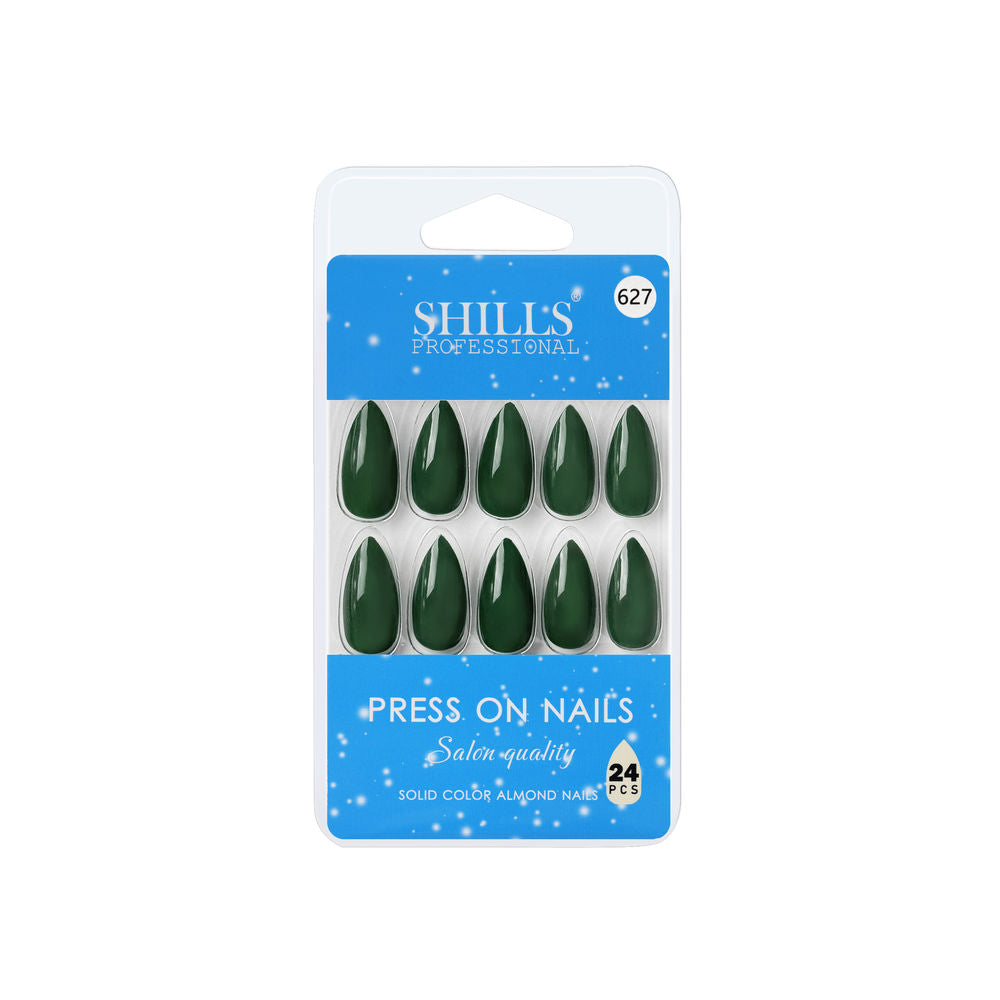 shills professional reusable press on nails almond spn627