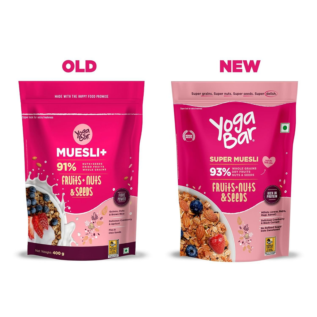 Yoga Bar Wholegrain Breakfast Muesli - Fruits, Nuts + Seeds + Dark Chocolate - Distacart