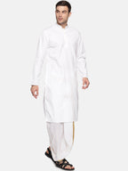 Sethukrishna Men White Pure Cotton Kurta with Pyjamas - Distacart