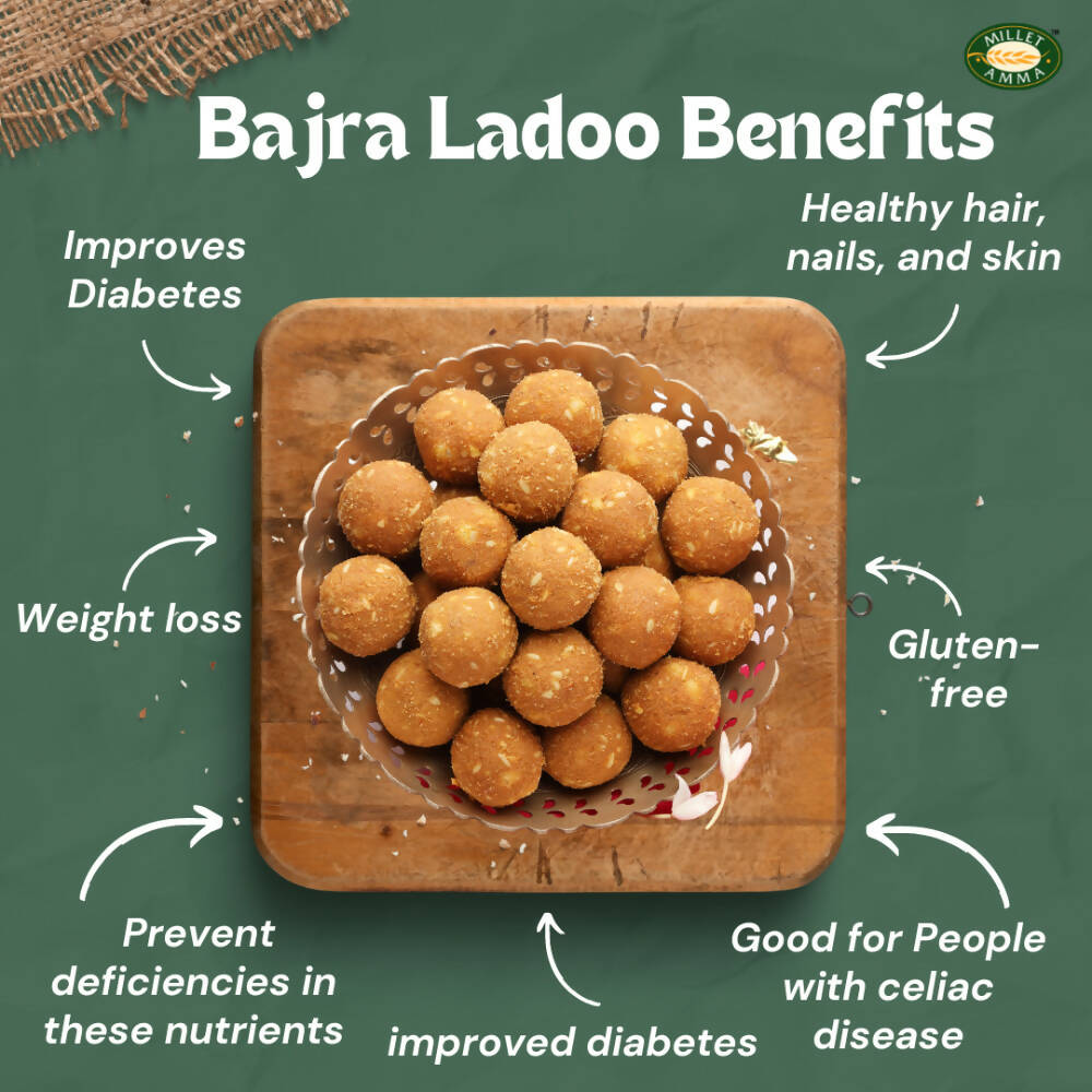 Millet Amma Bajra Laddoo -Made with Jaggery