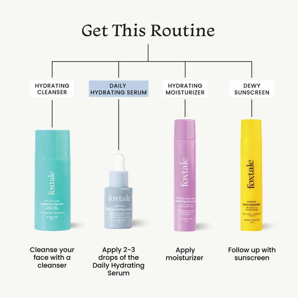 Foxtale Daily Hydrating Serum With Hyaluronic Acid - For Plump & Glowing Skin
