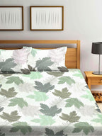 Home Sizzler Multicolour Printed 144 TC Bedsheet with Pillow Covers - Distacart