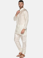 Sethukrishna Mens Off-White Kurta with Pyjamas - Distacart