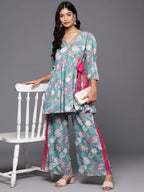 Ahalyaa Women's Traditional Wear Co-ods - Green - Distacart