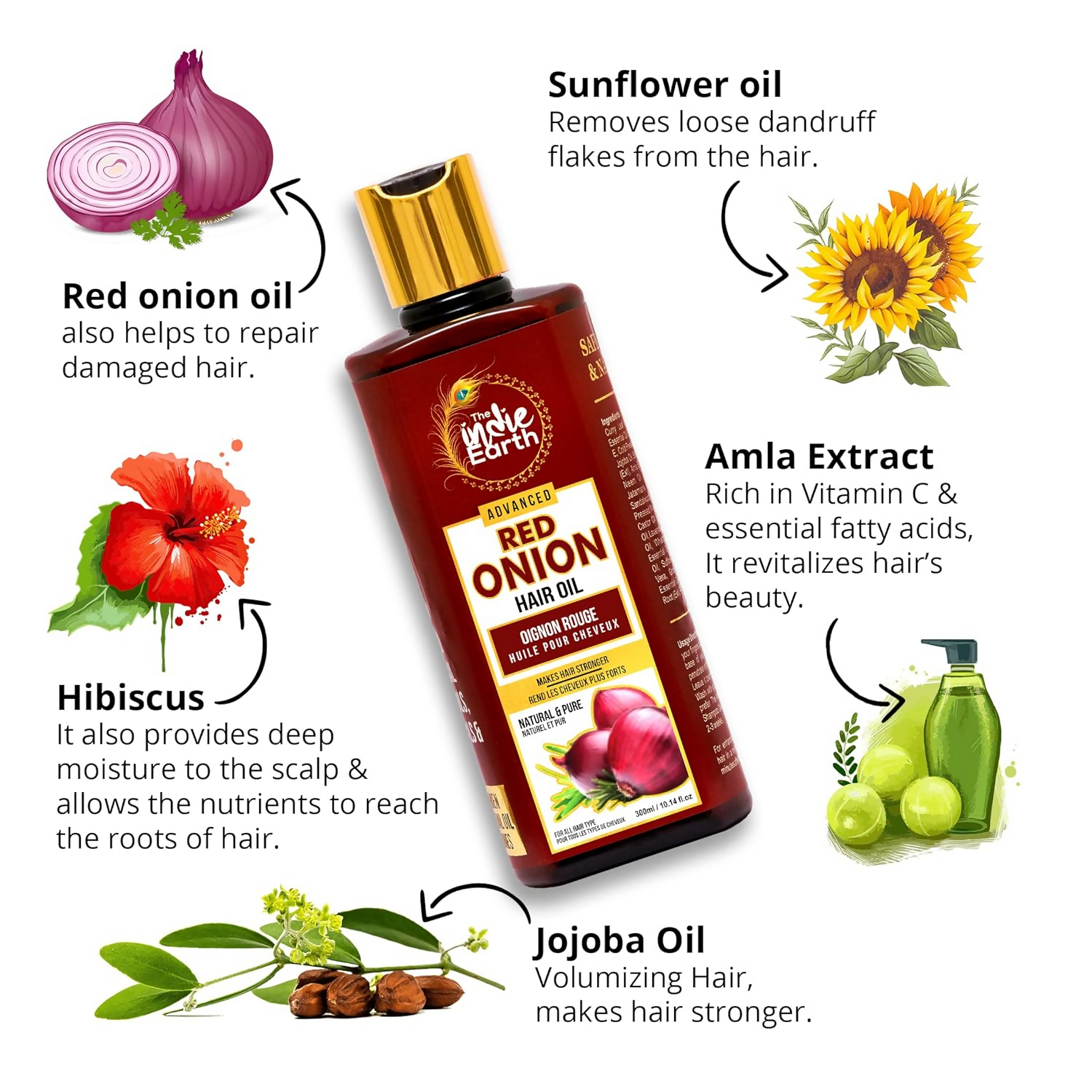 The Indie Earth Advanced Red Onion Hair Care Trio