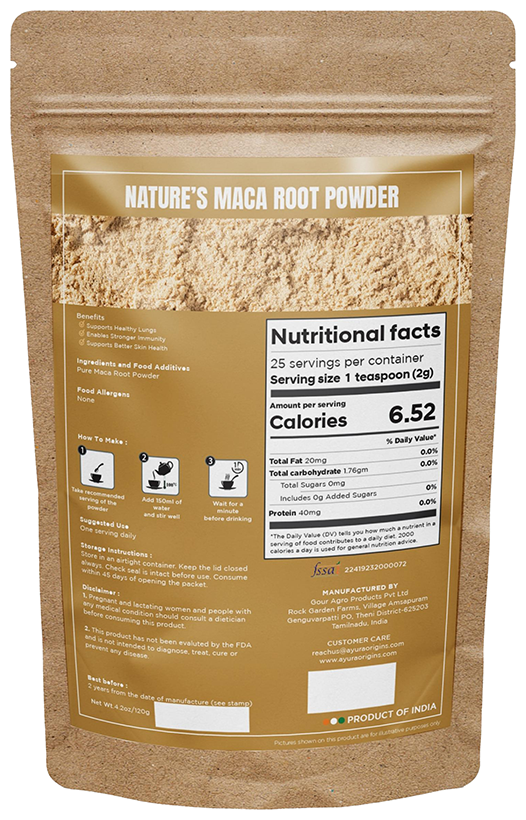 Ayura Origins Nature's Maca Root Powder
