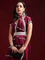 kasee Floral Embroidered Pure Silk Saree