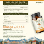Wellwith Sea Buckthorn Berry Oil Vegan Omega 7 500mg, Softgels Capsules